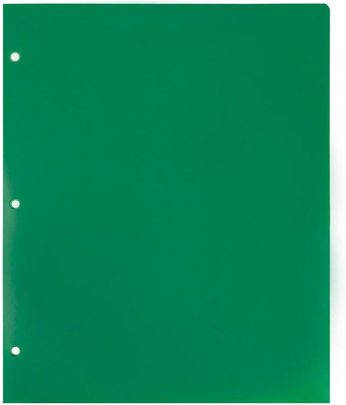 JAM PAPER Heavy Duty Plastic 3 Hole Punch Pocket Folders - Image 4