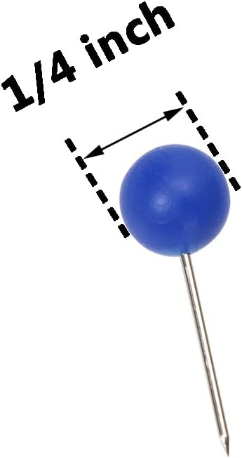 Tupalizy 100PCS 1/4 Inch Small Round Head Map Tacks Pins - Image 7