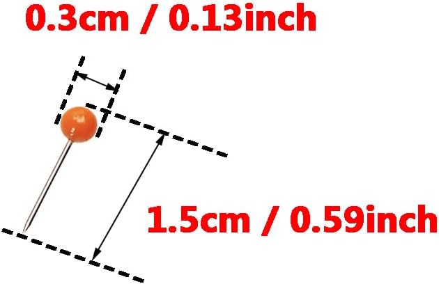 Tupalizy 1/8 Inch Small Round Ball Head Decorative Push Pins Map Thumb Tacks - Image 7