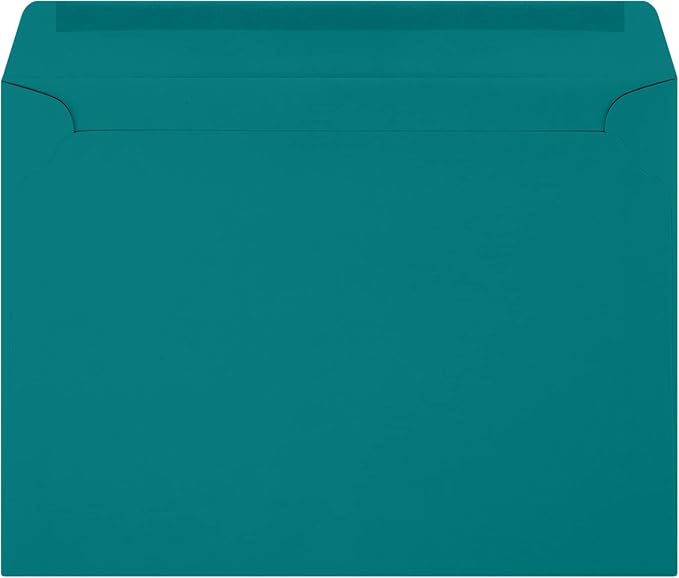 LUXPaper 9 x 12 Booklet Envelopes | Teal | 80lb. Text | 500 Qty - Image 2