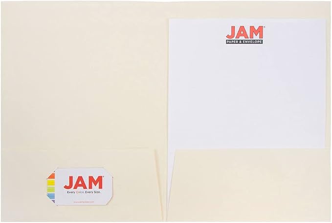 JAM PAPER Two Pocket Textured Linen Presentation Folders - Image 3