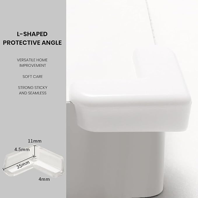 4Pcs White Corner and Edge Protectors, Self-Adhesive Bumpers - Image 4