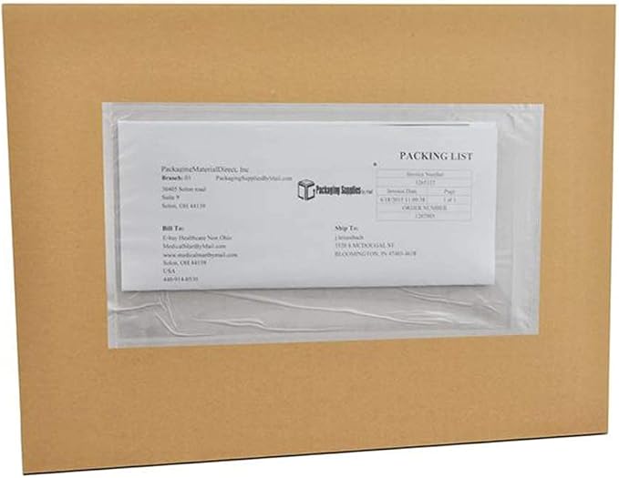 APQ Pack of 1000 Clear Packing List Envelopes 5.5 x 10. Plain Face Shipping - Image 8