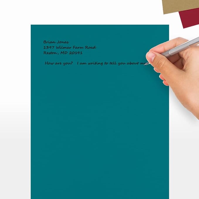 LUXPaper 8.5" x 11" Paper | Letter Size | Teal | 80lb. Text | 1, 000 Qty - Image 5