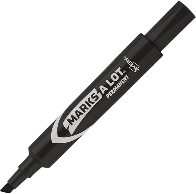 Avery Marks A Lot Permanent Markers, Regular Desk-Style Size, Chisel Tip - Image 2