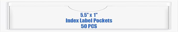 Origin-Joy 50 PCS Self-Adhesive Index Label Pockets by Origin-Joy