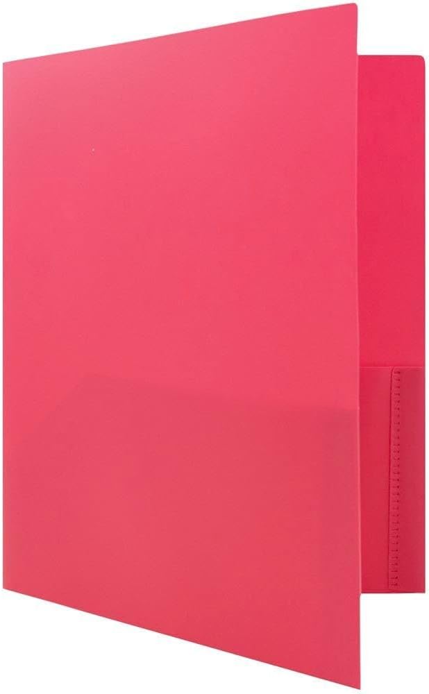 JAM PAPER Plastic 2 Pocket POP Folders - Image 3