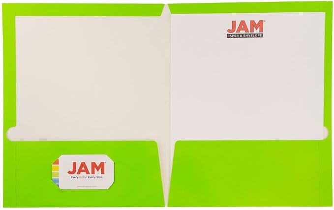JAM PAPER Laminated Two Pocket Glossy School Folders - Image 2
