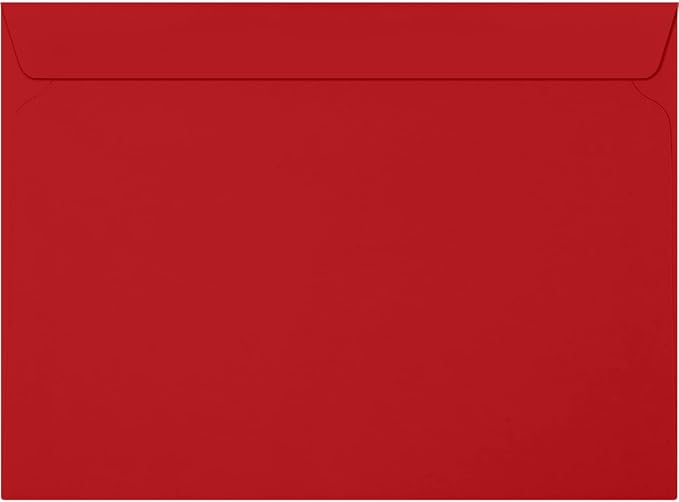 LUXPaper 9 x 12 Booklet Envelopes | Ruby Red | 80lb. Text | 250 Qty by LUXPaper