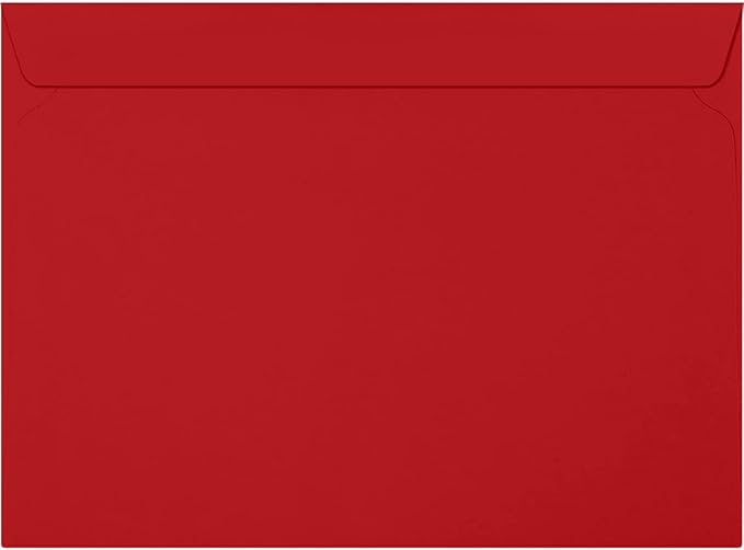 LUXPaper 9 x 12 Booklet Envelopes | Holiday Red | 60lb. Text | 1, 000 Qty by LUXPaper