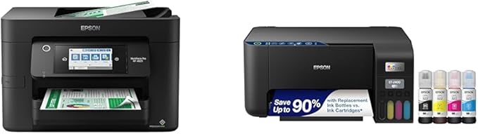 Epson® Workforce® Pro WF-4820 Wireless All-in-One Printer and EcoTank ET-2400 Cartridge-Free Supertank Printer Bundle-DeskLoop Office