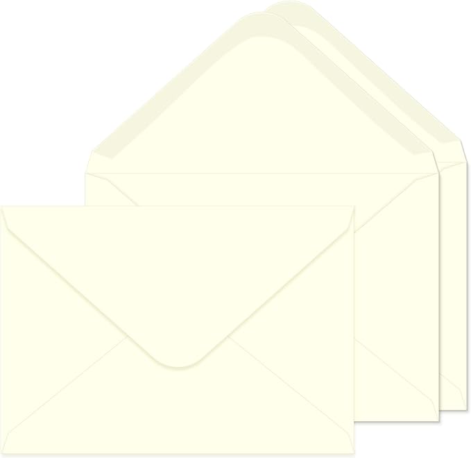 A7 Envelopes 100 Pack Envelopes 5x7 V-shaped Flap, Suitable by Ouzoustate