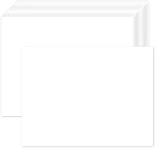 100 Pack White Blank Cardstock 5x8 Thick Paper，Goefun 80lb Flat Cards Stock by Goefun