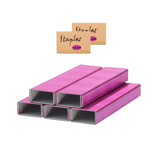 MEI YI TIAN Rose Red Staples 26/6 Standard Staples Refill 1000/Box 2 Boxes/Pack by MEIYITIAN