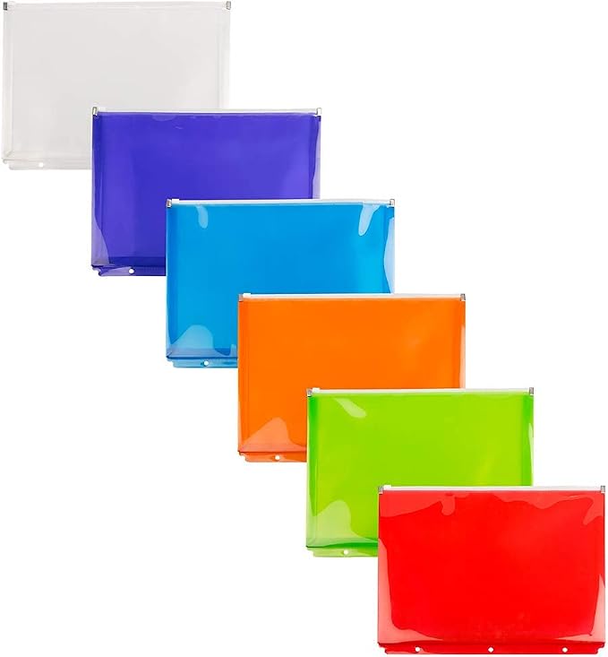 JAM PAPER Plastic 3 Hole Punch Binder Envelopes - Image 4