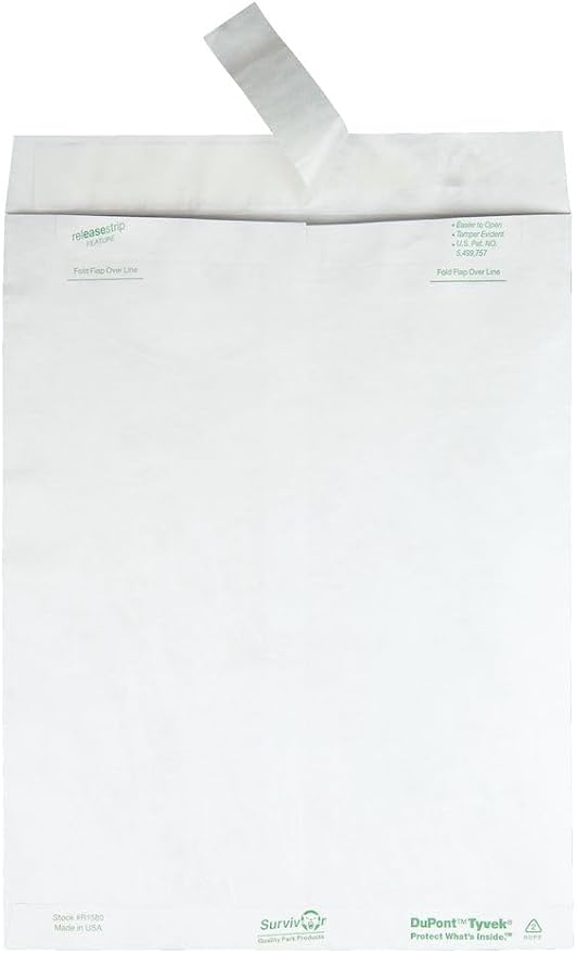 Quality Park Tyvek Envelopes, 100 Pack, Large 10 x 13 Mailers, Easy-to-Open - Image 4