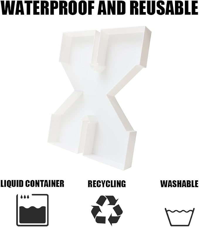 Plastic Fillable Letter Charcuterie Box, 10in Reusable Alphabet Shaped Tray - Image 2