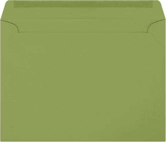 LUXPaper 9 x 12 Booklet Envelopes | Avocado Green | 70lb. Text | 1, 000 Qty - Image 2