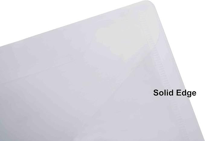 9x7 Clear Plastic Envelopes Hook Loop Closure Receipt Stickers Storage Holder - Image 5