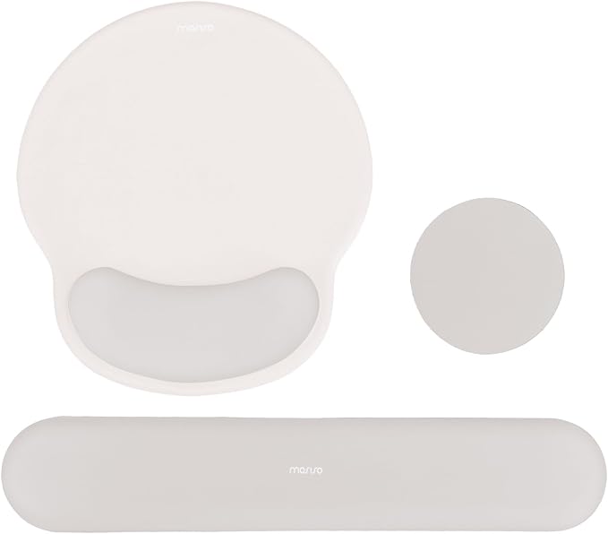 MOSISO Wrist Rest Support for Mouse Pad&Keyboard Set, Circle Curved Ergonomic by MOSISO