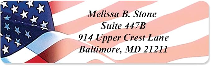 Proudly American Flag Personalized Return Address Labels - Image 4