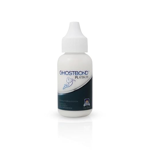 GHOSTBOND Platinum Water Resistant Wig Glue for Extreme Heat - 1.3oz - Hair Replacement Adhesive for Poly and Lace Wigs. Invisible Bonding Hair Adhesive - Strong Hold Lace Front Glue-DeskLoop Office