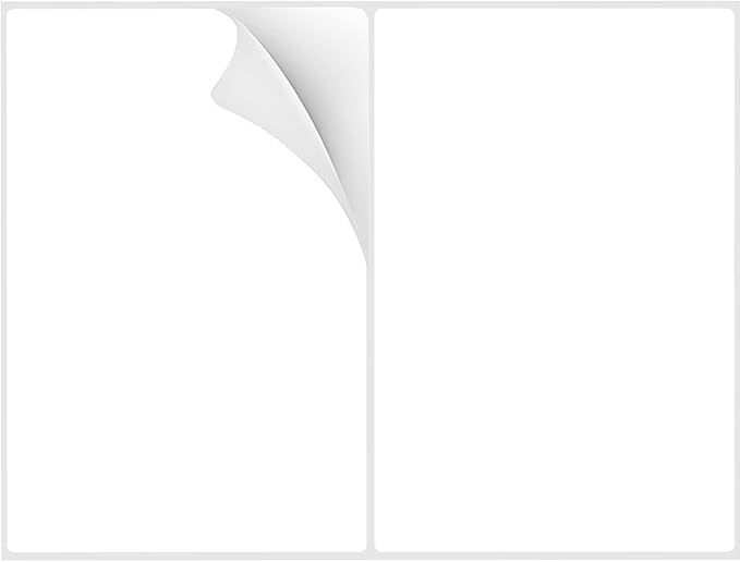 8-1/2"×5-1/2" Shipping Labels 60 Labels Sticker Paper for Laser/Ink Jet Printer mailing Labels 8.5"×11" White 2 per Sheet-DeskLoop Office