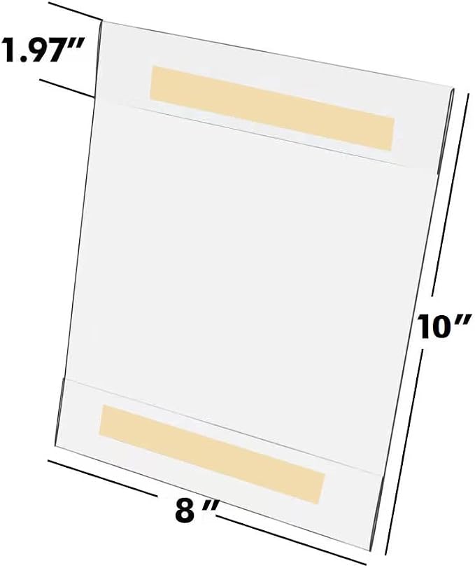 Acrylic Sign Holder 8 x 10 Wall Mount, Wall Mount Sign Holders, Plastic Wall - Image 2