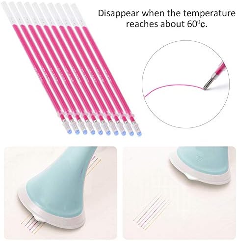 TOPINCN 100Pcs Fabric Marker Pen Refill, Heat Erasable Pens Refill Fabric High Temperature Disappearing Pens Refill Fabric Marker Pen Tailoring Tool for Fabric Quilting Sewing-DeskLoop Office