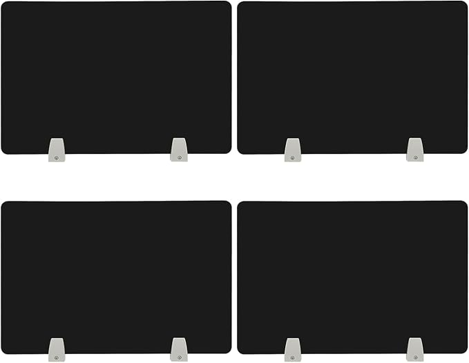 4PCS Desk Dividers Office Partitions, Privacy Desk Panel Protective, Acrylic - Image 2