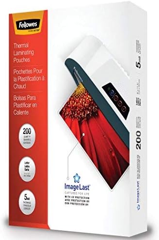 Fellowes ImageLast Laminating Pouches, Letter, 200pk, 5 mil (5245301)-DeskLoop Office