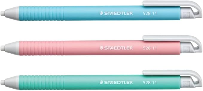 STAEDTLER Vinyl Eraser Holder 6-Pack: 3 Units Retractable Erasers - Image 4