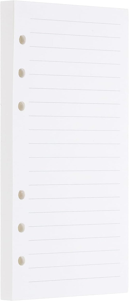 PATIKIL A6 Ruled Refills Inserts 6-Ring Binder Loose Leaf Planner Filler Paper Planner Inserts, 80 Sheets/160 Pages, Lined, White-DeskLoop Office
