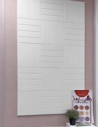 Large Cork Board Alternative - 12-Pack Felt Wall Tiles with Safe Removable Adhesive Tabs, Cork Wall Tiles Bulletin Board Home Office Essentials - Warm White-DeskLoop Office