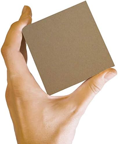 50 Sheets Chipboard 40pt (Point) 4.25 X 5.5 Inches Medium Weight One Fourth Letter Size .040 Caliper Thickness Cardboard Craft and Packing Brown Kraft Paper Board-DeskLoop Office