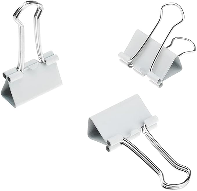 HAHIYO Binder Clips Paper Clamps Spring Steel Sturdy Small 0.75 inches Width by HAHIYO