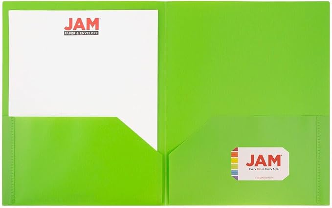JAM PAPER Plastic 2 Pocket POP Folders - Image 5