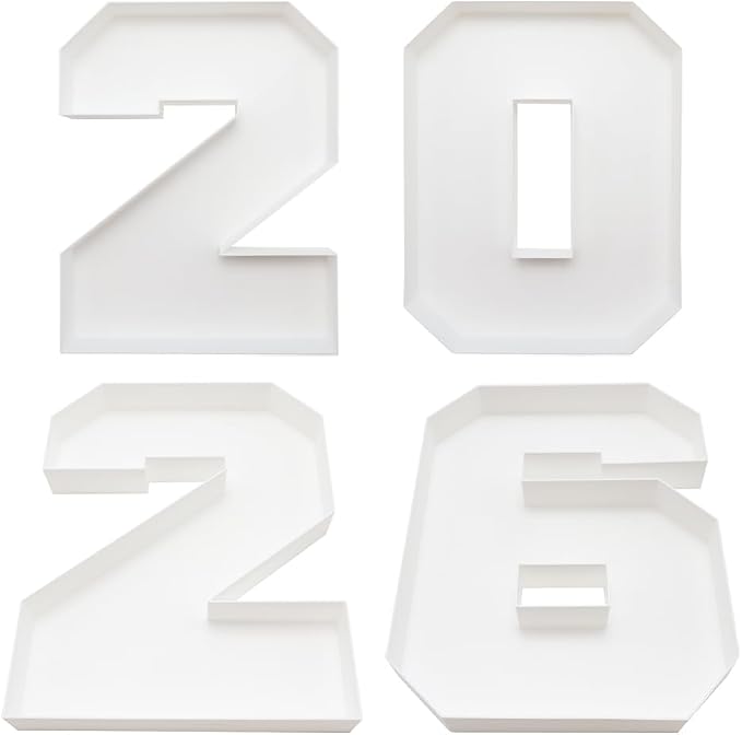 2026 Plastic Fillable Charcuterie Number Letter Shaped Serving Tray, Waterproof - Image 4