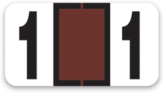 File Right Number Labels Roll – Color-Coded Numeric Filing Labels, 1-5/8" × by Unknown