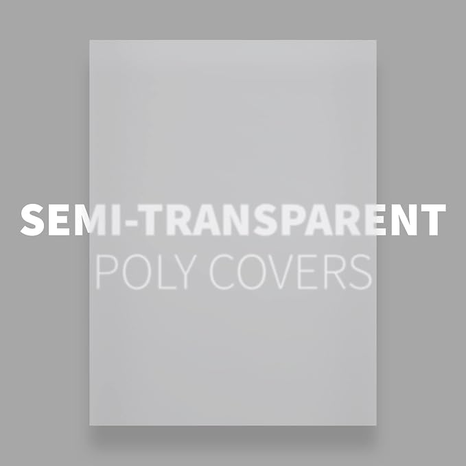 Binditek 50 Pack 20 Mil Frosted Polycover, Semi-Transparent Binding Covers - Image 3