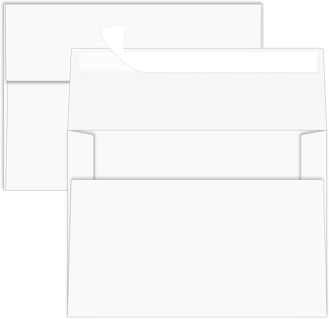 YINUOYOUJIA 50 Packs White A7 Envelopes, 5x7 Envelopes by YINUOYOUJIA