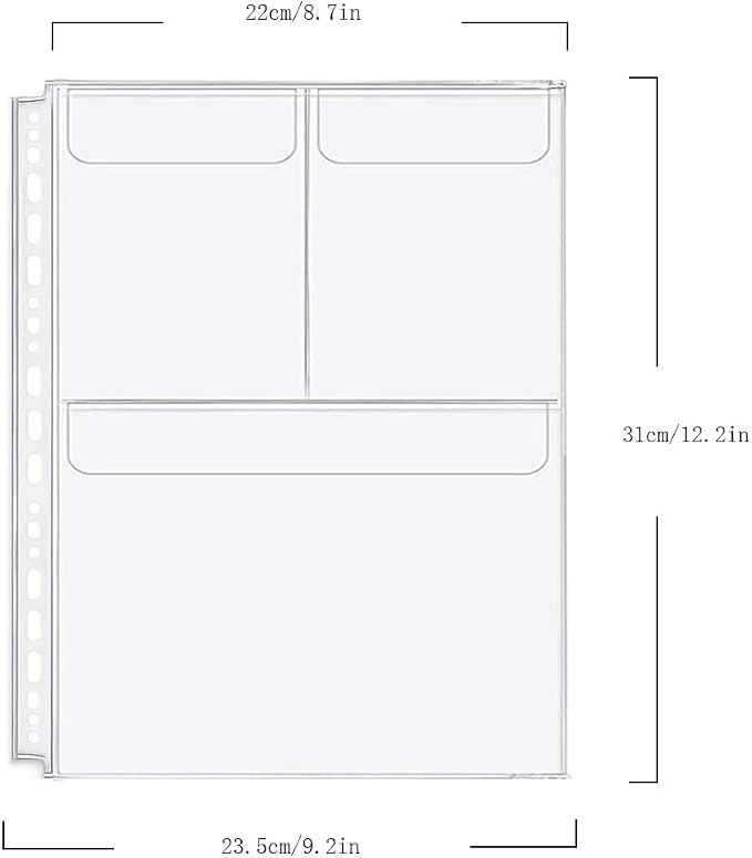 Zelten 4 Pack A4 3 Pockets Binder Folders Waterproof 4/26/30 Holes Divider - Image 2