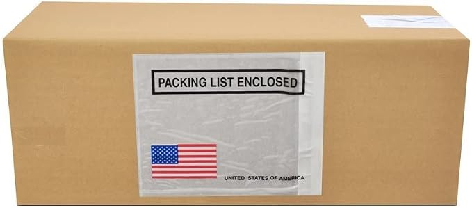 PSBM Bulk 1000 Pack 4 1/2" x 5 1/2" Back Loading Packing List Envelopes - Image 9