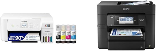 Epson EcoTank ET-2800 Wireless Color All-in-One Cartridge-Free Supertank Printer & Workforce Pro WF-4830 Wireless All-in-One Printer with Auto 2-Sided Print-DeskLoop Office