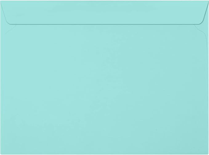 LUXPaper 9 x 12 Booklet Envelopes | Seafoam Blue | 80lb. Text | 1, 000 Qty by LUXPaper