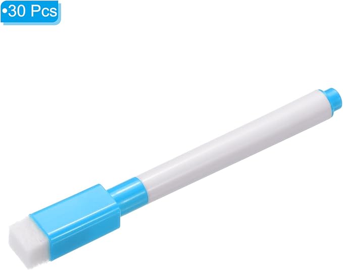 PATIKIL Dry Erase Marker Pens, 30 Pack Light Blue Ink Fine Point Low Odor - Image 3