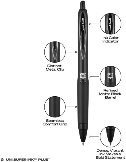 uniball™ 207 Plus+ Retractable Gel Pens, Medium Point, 36 Pack - Image 7