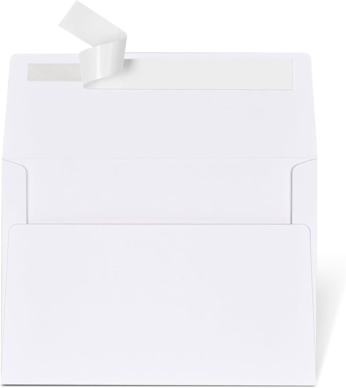 50 Packs 5x7 Envelopes, A7 White 5x7 Envelopes by AZAZA