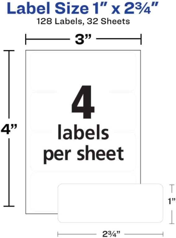 Avery Multi-Use Permanent Labels, Non-Printable, 128 Blank Labels Total - Image 5