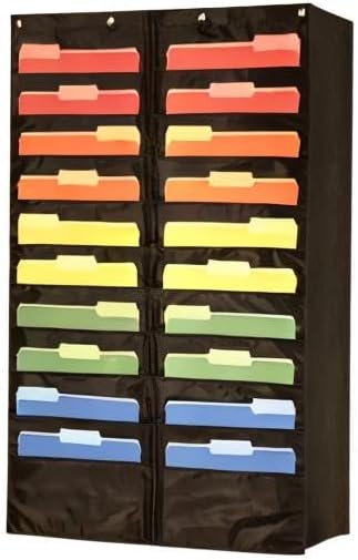 Essex Wares - 20 Pocket File Pocket Chart, and More - Wall Folder Organizer - - Image 7